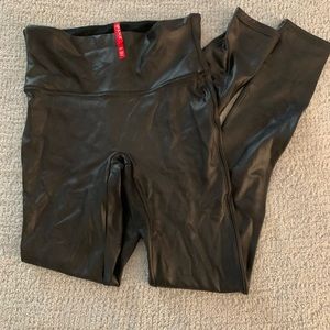 SPANX faux leather leggings small